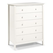Alaterre Furniture Simplicity Wood 5-Drawer Chest, White AJSP02WH